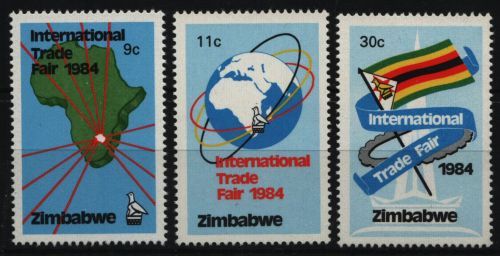 Simbabwe 1984 - Mi-Nr. 286-288 ** - MNH - Handelsmesse / Trade Fair