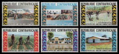 Zentralafrikanische Rep. 1974 - Mi-Nr. 355-360 ** - MNH - Veteranen