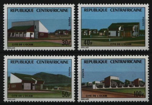 Zentralafrikanische Rep. 1975 - Mi-Nr. 363-366 ** - MNH - Wohnungsbau
