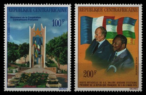 Zentralafrikanische Rep. 1976 - Mi-Nr. 397-398 ** - MNH - Giscard d' Estaing