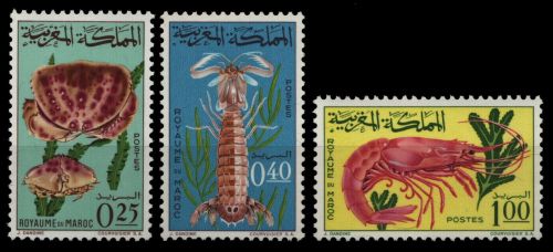 Marokko 1965 - Mi-Nr. 553-555 ** - MNH - Krebstiere / Crustaceans
