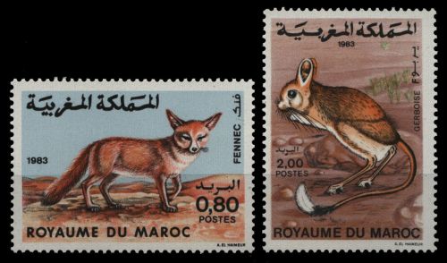 Marokko 1984 - Mi-Nr. 1042-1043 ** - MNH - Wildtiere / Wild animals