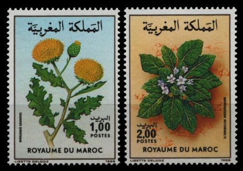 Marokko 1986 - Mi-Nr. 1094-1095 ** - MNH - Flora