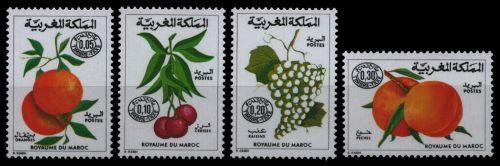 Marokko 1974 - Porto - Mi-Nr. 33-36 ** - MNH - Früchte / Fruits