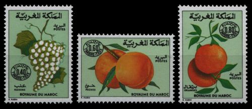 Marokko 1978 - Porto - Mi-Nr. 37-39 I ** - MNH - Früchte / Fruits