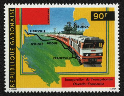 Gabun 1986 - Mi-Nr. 977 ** - MNH - Eisenbahn / Trains