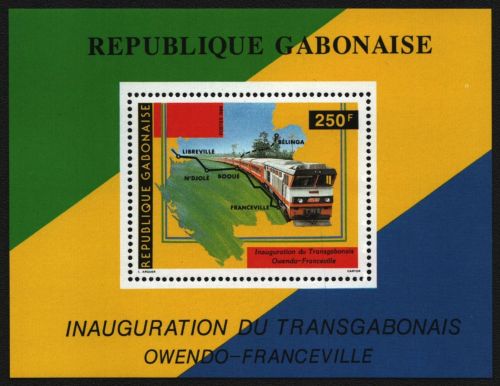 Gabun 1986 - Mi-Nr. Block 55 ** - MNH - Eisenbahn / Trains