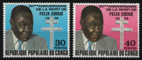 Kongo-Brazzaville 1974 - Mi-Nr. 420-421 ** - MNH - Felix Eboue