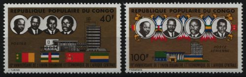 Kongo-Brazzaville 1974 - Mi-Nr. 434-435 ** - MNH - UDEAC