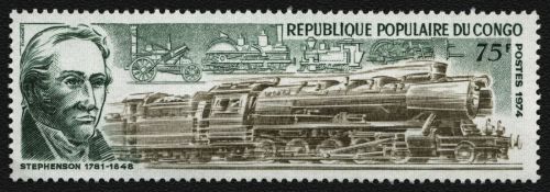 Kongo-Brazzaville 1974 - Mi-Nr. 440 ** - MNH - Eisenbahn / Trains