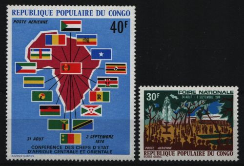 Kongo-Brazzaville 1974 - Mi-Nr. 449 & 450 ** - MNH - 2 Ausgaben