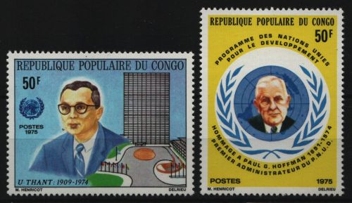 Kongo-Brazzaville 1975 - Mi-Nr. 453 & 454 ** - MNH - 2 Ausgaben
