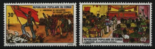 Kongo-Brazzaville 1975 - Mi-Nr. 472 & 473 ** - MNH - 2 Ausgaben