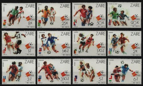 Kongo-Zaire 1982 - Mi-Nr. 759-770 ** - MNH - Fußball / Soccer