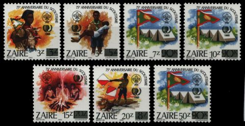 Kongo-Zaire 1985 - Mi-Nr. 915-921 ** - MNH - Pfadfinder / Scouts