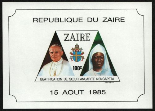 Kongo-Zaire 1986 - Mi-Nr. Block 56 ** - MNH - Seligsprechung