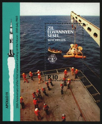 Äußere Seychellen 1989 - Mi-Nr. Block 6 ** - MNH - Raumfahrt / Space