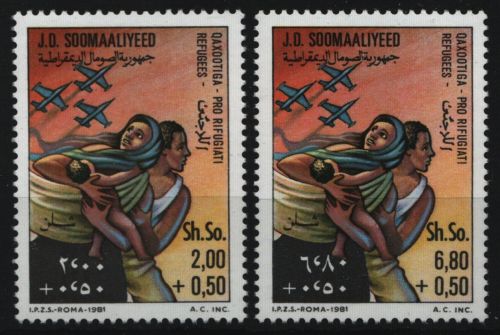 Somalia 1981 - Mi-Nr. 307-308 A ** - MNH - Flüchtlingshilfe