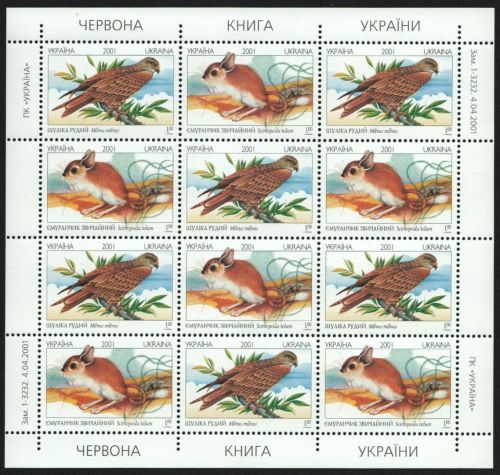 Ukraine 2001 - Mi-Nr. 459-460 ** - MNH - KLB - Wildtiere / Wild animals