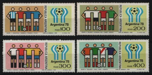 Argentinien 1978 - Mi-Nr. 1340-1343 ** - MNH - Fußball / Soccer
