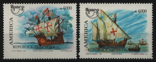Argentinien 1991 - Mi-Nr. 2094-2095 ** - MNH - Schiffe / Ships