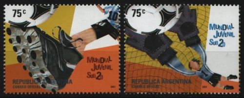 Argentinien 2001 - Mi-Nr. 2661-2662 ** - MNH - Fußball / Soccer