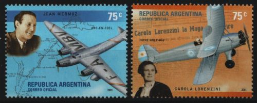 Argentinien 2001 - Mi-Nr. 2696-2697 ** - MNH - Flugzeuge / Airplanes