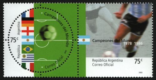 Argentinien 2002 - Mi-Nr. 2715-2716 ** - MNH - Fußball / Soccer