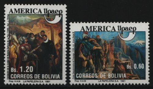 Bolivien 1991 - Mi-Nr. 1152-1153 ** - MNH - Entdeckungsreisen