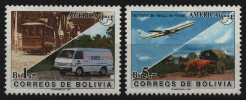 Bolivien 1994 - Mi-Nr. 1254-1255 ** - MNH - Postbeförderung