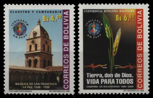 Bolivien 2000 - Mi-Nr. 1460-1461 ** - MNH - "Anno Domini 2000"