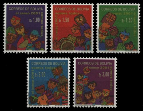 Bolivien 2001 - Mi-Nr. 1480-1484 ** - MNH - Volkszählung