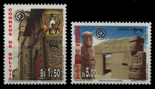 Bolivien 2001 - Mi-Nr. 1498-1499 ** - MNH - UNESCO - Welterbe