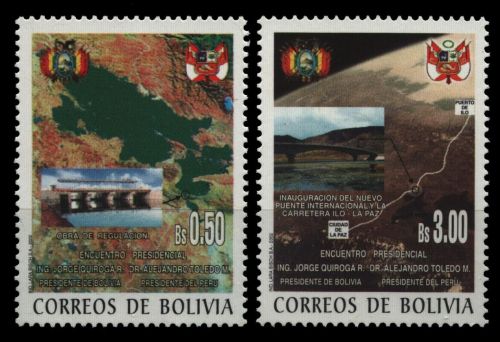 Bolivien 2002 - Mi-Nr. 1506-1507 ** - MNH - Straße La Paz-Ilo