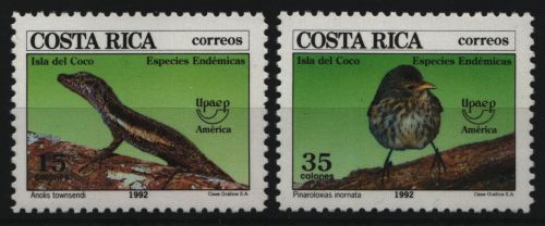 Costa Rica 1992 - Mi-Nr. 1412-1413 ** - MNH - Fauna