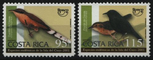 Costa Rica 2001 - Mi-Nr. 1546-1547 ** - MNH - Vögel / Birds