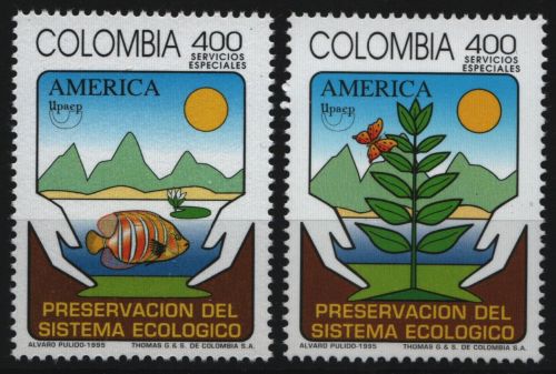 Kolumbien 1995 - Mi-Nr. 1996-1997 ** - MNH - Naturschutz