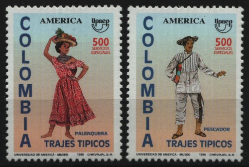 Kolumbien 1996 - Mi-Nr. 2038-2039 ** - MNH - Trachten / Costumes