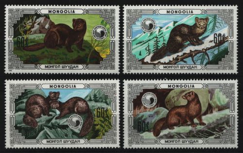 Mongolei 1986 - Mi-Nr. 1772-1775 ** - MNH - Wildtiere / Wild animals