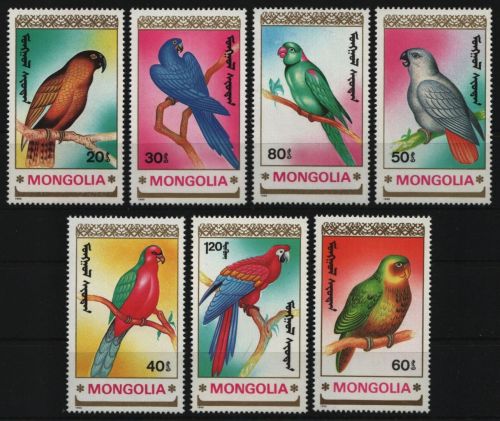 Mongolei 1990 - Mi-Nr. 2182-2188 ** - MNH - Vögel / Birds