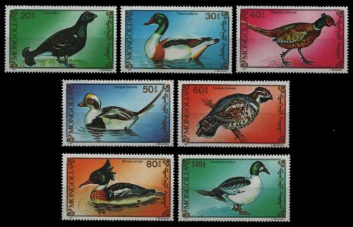 Mongolei 1991 - Mi-Nr. 2260-2266 ** - MNH - Vögel / Birds