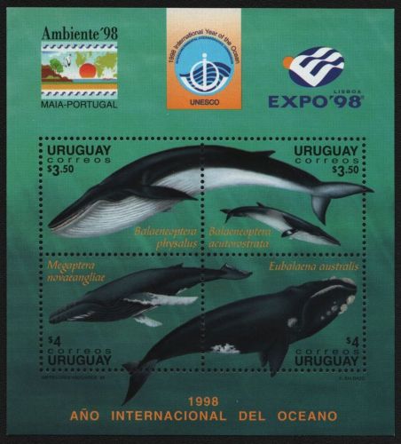 Uruguay 1998 - Mi-Nr. Block 85 ** - MNH - Wale / Whales
