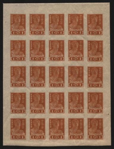 Russia / RSFSR 1923 - Mi-Nr. V B ** - MNH - 25er-Block (IV)