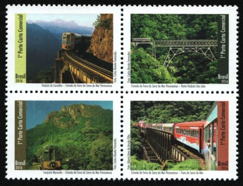 Brasilien 2016 - Mi-Nr. 4402-4405 ** - MNH - Eisenbahn / Trains