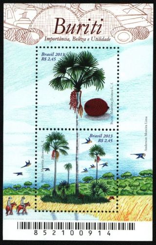 Brasilien 2013 - Mi-Nr. Block 168 ** - MNH - Buriti-Palme