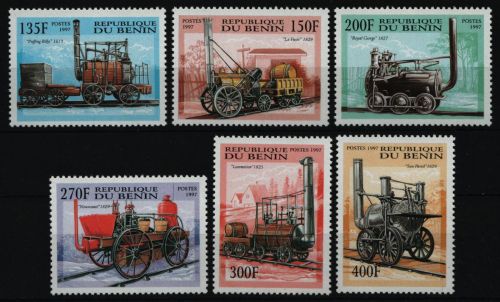 Benin 1997 - Mi-Nr. 996-1001 ** - MNH - Lokomotiven / Locomotives