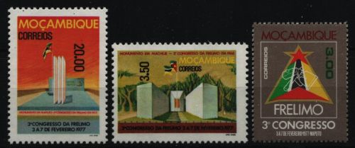 Mosambik 1977 - Mi-Nr. 630-632 ** - MNH - FRELIMO-Kongress