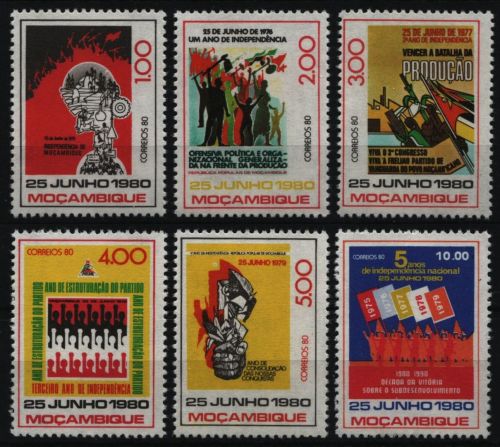 Mosambik 1980 - Mi-Nr. 759-764 ** - MNH - Unabhängigkeit / Independence
