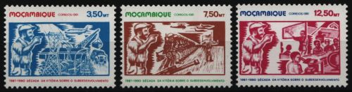 Mosambik 1981 - Mi-Nr. 785-787 ** - MNH - Entwicklung