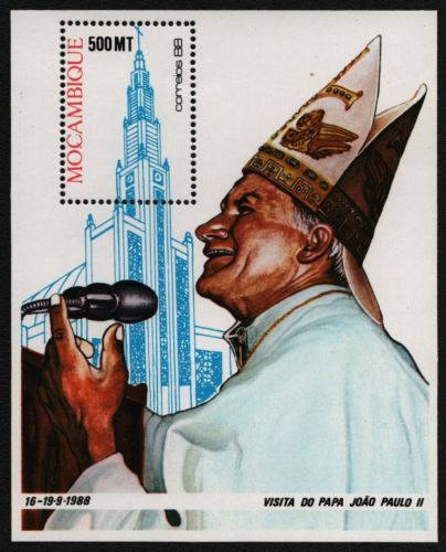 Mosambik 1988 - Mi-Nr. Block 22 ** - MNH - Papst Johannes Paul II